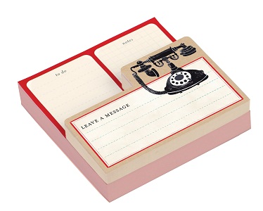 Аксесуари для книг: Папір для нотаток Vintage Telephone, 250 шт [Galison]