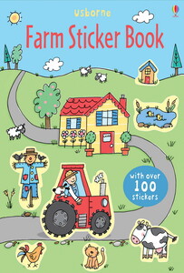 Книги про тварин: First Sticker Book Farm [Usborne]