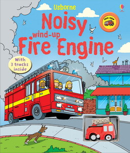 Книги про транспорт: Noisy wind-up fire engine [Usborne]