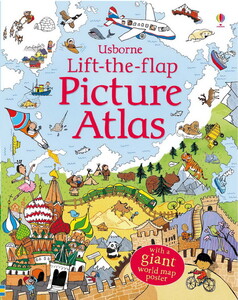 Книги для детей: Lift-the-flap picture atlas [Usborne]