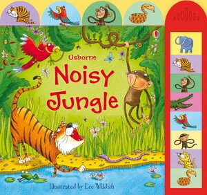Книги про тварин: Noisy jungle - Usborne