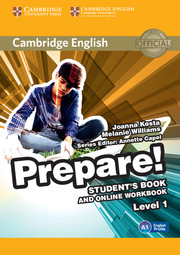 Книги для дітей: Cambridge English Prepare! Level 1 SB and online WB including Companion for Ukraine