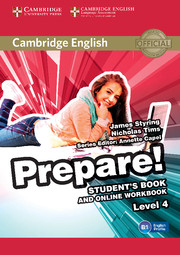 Книги для дітей: Cambridge English Prepare! Level 4 SB and online WB including Companion for Ukraine