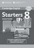 Cambridge YLE Tests 8 Starters Answer Booklet