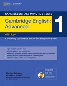 Exam Essentials: Cambridge Advanced Practice Tests 1 with Answer Key & DVD-ROM (9781285744971)