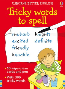 Вивчення іноземних мов: Tricky words to spell cards [Usborne]