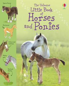 Книги про животных: Little book of horses and ponies [Usborne]