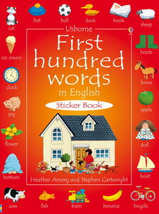 Книги для детей: First hundred words in English sticker book