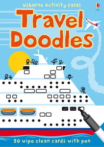 Книги с логическими заданиями: Travel doodles - Карточки [Usborne]