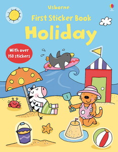 Книги для дітей: First Sticker Book Holiday [Usborne]