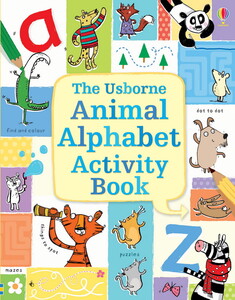 Книги про животных: Animal alphabet activity book [Usborne]