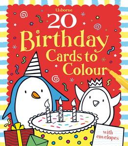 Развивающие книги: 20 birthday cards to colour