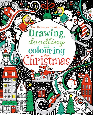 Книги для детей: Drawing, doodling and colouring for Christmas