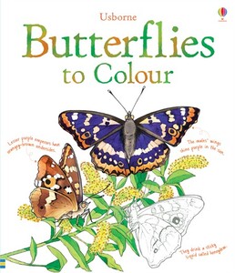 Книги для детей: Butterflies to colour [Usborne]