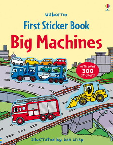Книги про транспорт: Big machines sticker book [Usborne]