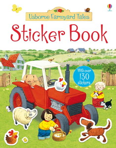 Книги про животных: Farmyard Tales sticker book [Usborne]