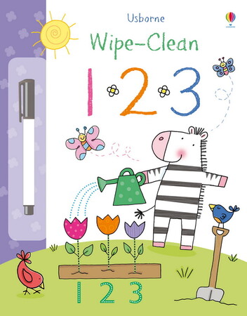 Рисование, раскраски: Wipe-clean 1 2 3 [Usborne]