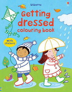 Книги для детей: Getting dressed colouring book