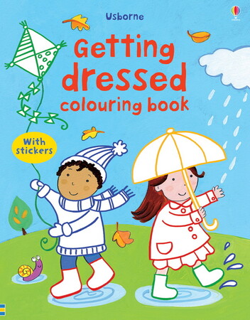 Книги для детей: Getting dressed colouring book