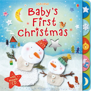 Новогодние книги: Baby's first Christmas with music CD [Usborne]