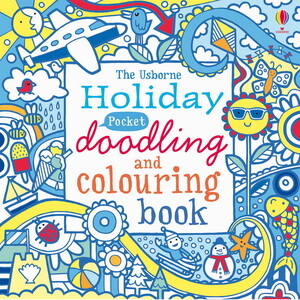 Книги для детей: Holiday pocket doodling and colouring book [Usborne]