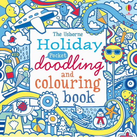 Для младшего школьного возраста: Holiday pocket doodling and colouring book [Usborne]
