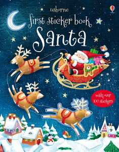 Новорічні книги: Santa - first sticker book [Usborne]