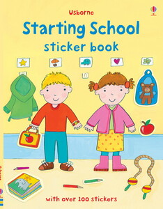 Книги для дітей: Starting school sticker book [Usborne]