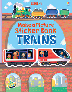 Альбомы с наклейками: Trains - Usborne