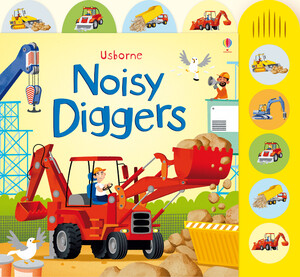 Книги про транспорт: Noisy diggers [Usborne]