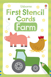 Розвивальні книги: First stencil cards: Farm