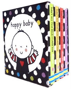 Книги для дітей: Baby's very first black and white little library [Usborne]