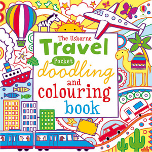 Книги для дітей: Travel pocket doodling and colouring [Usborne]