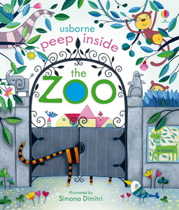 Книги про животных: Peep Inside the Zoo [Usborne]