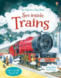 Інтерактивні книги: See inside trains [Usborne]