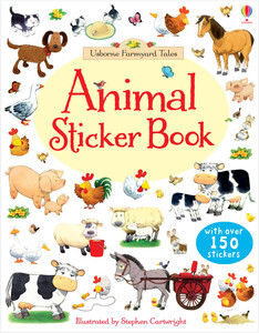 Книги для дітей: Farmyard Tales animals sticker book
