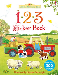 Обучение счёту и математике: 123 sticker book [Usborne]