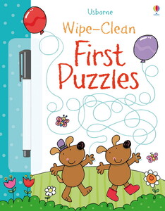 Обучение письму: Wipe-clean first puzzles [Usborne]