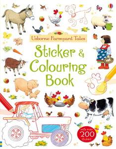 Альбоми з наклейками: Farmyard Tales sticker and colouring book