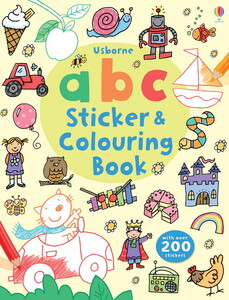 Альбомы с наклейками: ABC fun sticker and colouring book