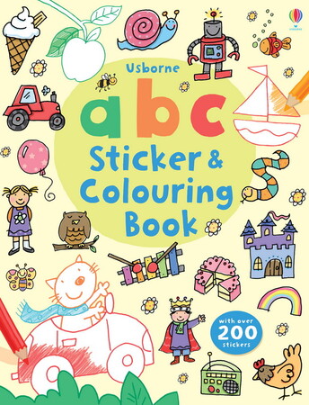 Альбоми з наклейками: ABC fun sticker and colouring book