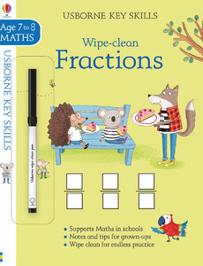 Книги з логічними завданнями: Wipe-clean fractions 7-8 [Usborne]