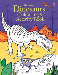 Книги про динозавров: Dinosaurs colouring and activity book [Usborne]