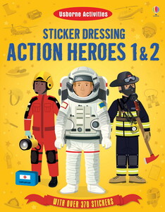 Книги для дітей: Sticker Dressing: Action heroes 1 & 2