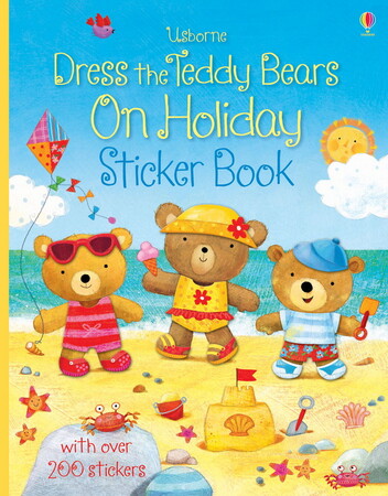 Альбомы с наклейками: Dress the teddy bears on holiday sticker book