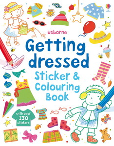 Альбомы с наклейками: Getting dressed sticker and colouring book