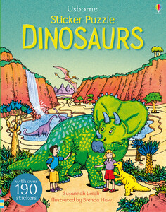 Книги про динозавров: Sticker Puzzle Dinosaurs