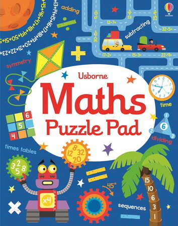 Книги с логическими заданиями: Maths puzzle pad [Usborne]