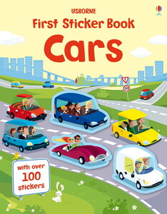 Книги про транспорт: First Sticker Book Cars [Usborne]