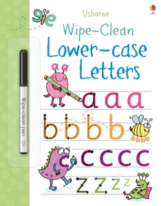Обучение чтению, азбуке: Wipe-clean Lower-case Letters [Usborne]